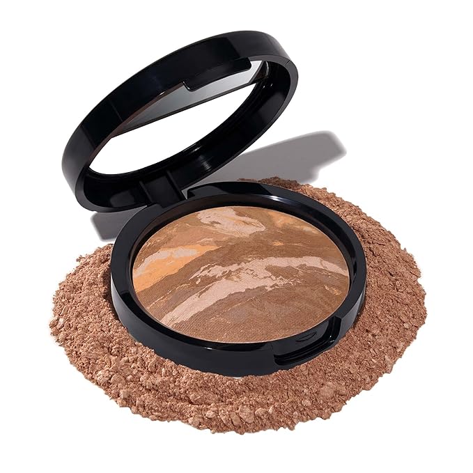 LAURA GELLER NEW YORK Award-Winning Baked Balance-n-Brighten Color Correcting Powder Foundation - Tan - Buildable Light to Medium Coverage - Demi-Matte Natural Finish-Velvo Beauty