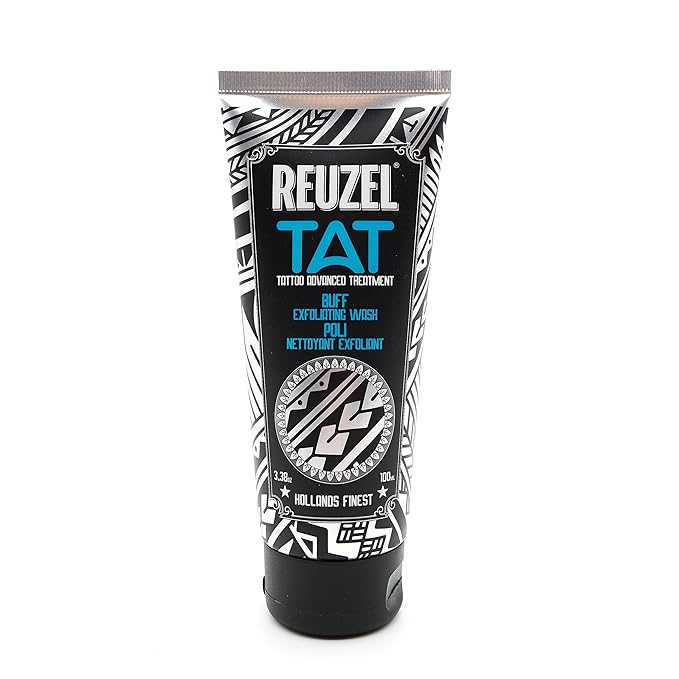 REUZEL BRIGHT Tattoo Care Gift Set, BUFF Exfoliator and Hydrabalm, Revives Colors, Vegan Formula-Velvo Beauty