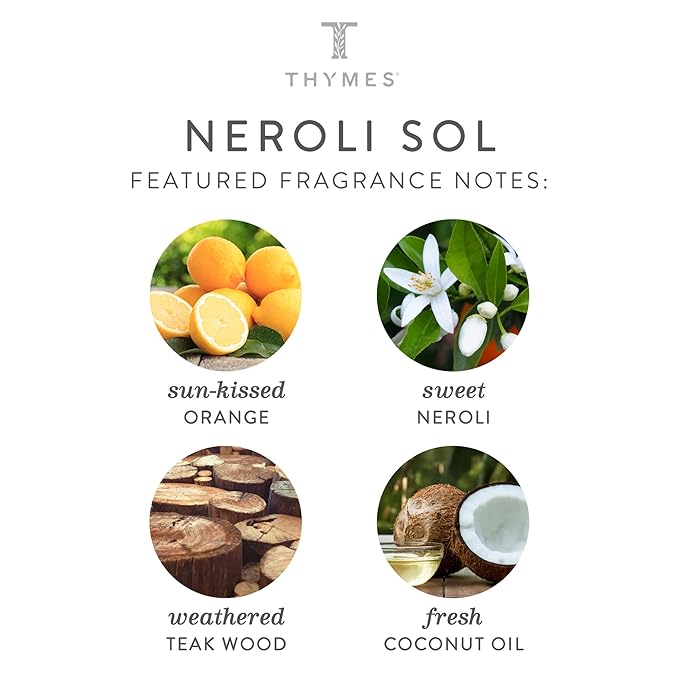 Thymes Travel Set and Beauty Bag - Contains Body Wash, Body Lotion & Hand Cream - Neroli Sol-Velvo Beauty