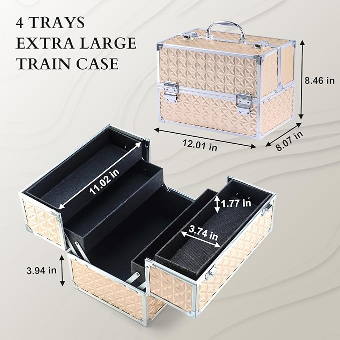 Color Nymph Professional Makeup Kits For Girls, Teenage Girls Makeup Kit with Storage Case Make Up Kit For Women Cosmetics Full Kit, Individual Packing Eyeshadow Blush Lipstick Mascara etc -Gold-Velvo Beauty