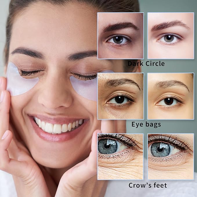 Hyaluronic Panthenol Under Eye Patches Vegan Firming Eye Gel Mask for Wrinkle, Puffy Eye, Dark Circle Treatment 30 Pairs-Velvo Beauty