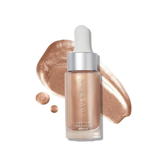 COVER FX Custom Enhancer Drops - Moonlight : Champagne Finish - 15mL - Radiant Glow - Liquid Highlighter-Velvo Beauty