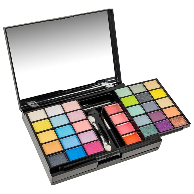 SHANY 'Fix Me Up' Makeup Kit - Compact Travel Makeup Portable Giftable Adult and Teen Makeup Set Eye Shadows, Lip Colors, Blushes, and Applicators-Velvo Beauty