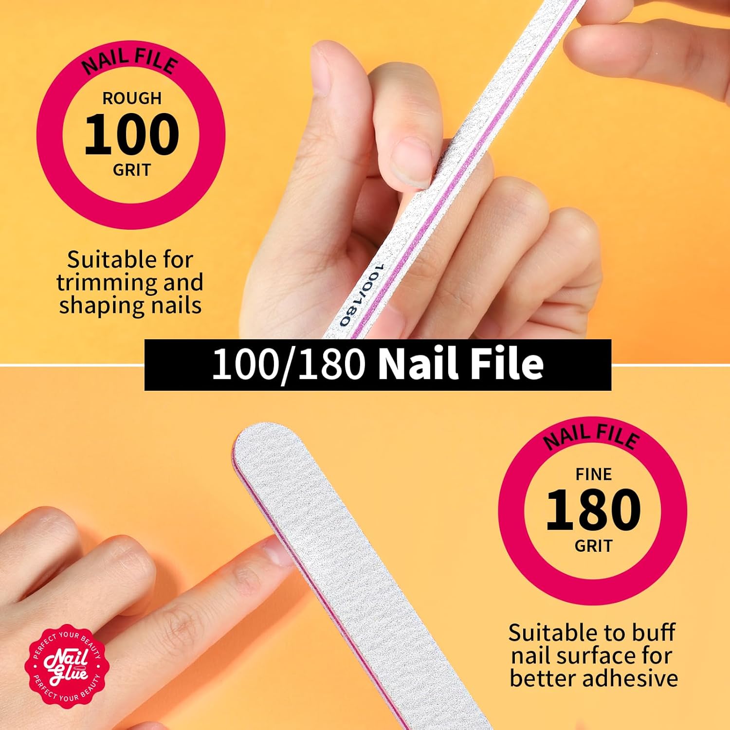 Teenitor Pink Nail Glue, 10 Pack Brush On, Strong for Press Ons & Acrylic Nails, Water Resistant, Fast Drying, No Lamp Needed-Velvo Beauty