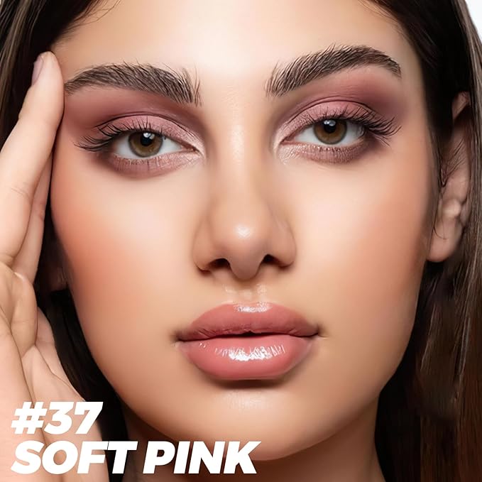 FOCALLURE Shimmer and Matte Cream Eyeshadow Stick,Smooth Brilliant Eye Brightener Pencil for Women,Long Lasting Waterproof Eye Shadow and Liners Makeup,SOFT PINK-Velvo Beauty