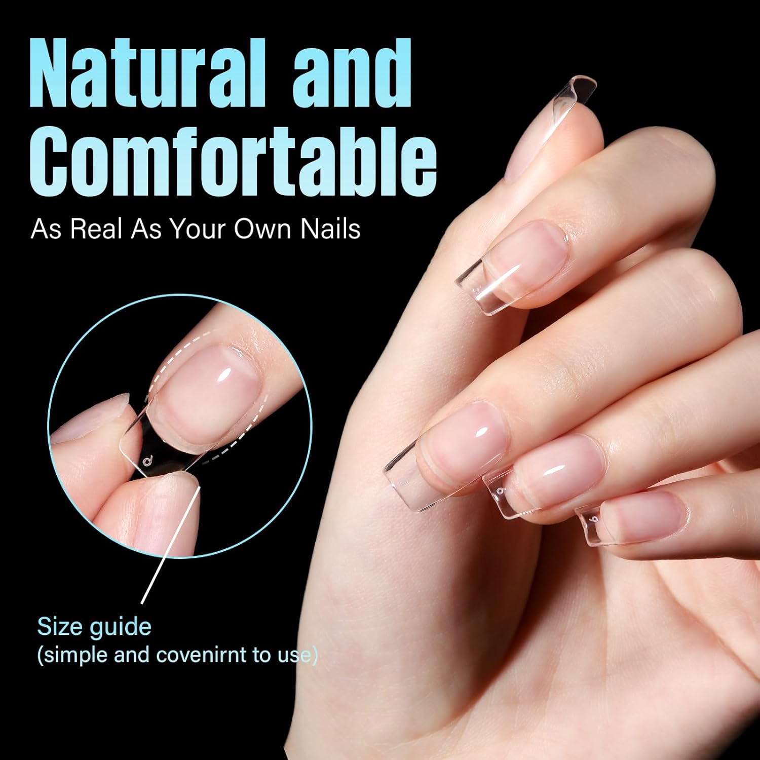 TOMICCA Short Square Nail Tips, 240Pcs Half Matte Press on Full Cover Acrylic Nails, 12 Sizes Soft Acrylic Fake Nail Tips for Nail Extension Art Home DIY Nail Salon-Velvo Beauty