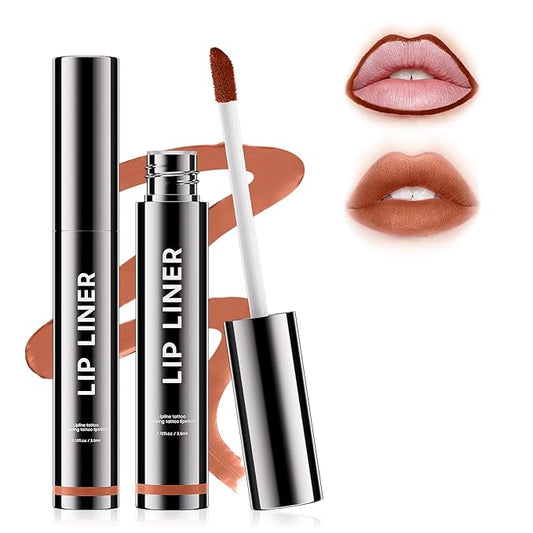 Lip Stain Peel Off - Waterproof Comfortable Vivid Color Peel Lip Liner Non-Stick Cup, Lip Tattoo Peel Off for Beauty & Charming Lip Makeup with All-Day | Vegan and Cruelty Free (#01 Nude)-Velvo Beauty