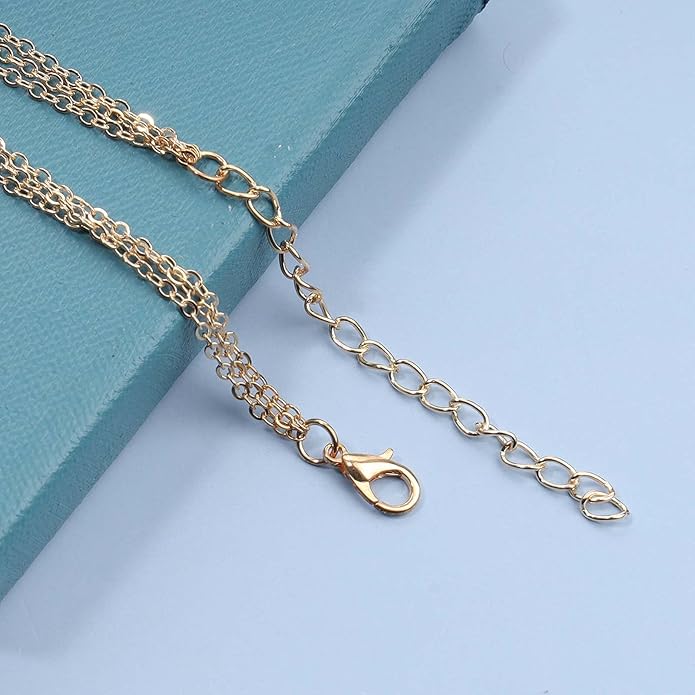 Boho Layered Pearl Necklace Choker Gold Pearl Pendant Necklace Multi Layer Vintage Necklace Chain Bridal Necklace Jewelry for Women and Girls-Velvo Beauty