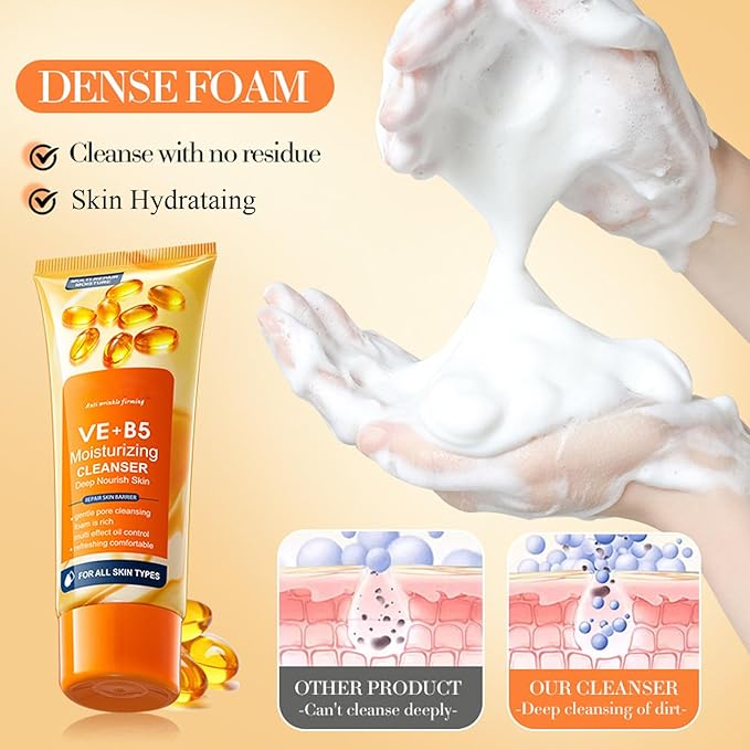 Vitamin B5 face routine set for women - women's skin care set - facial care set - Promote skin metabolism, moisturize, reduce oil, repair skin-Velvo Beauty