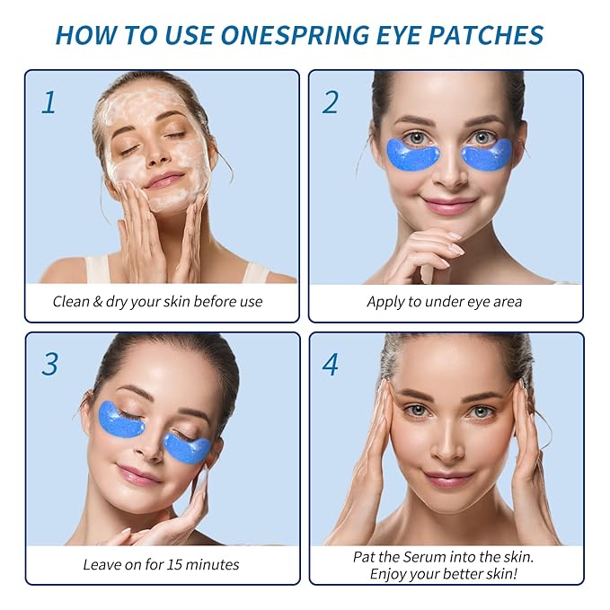 Eye Gel Pads (24 Pairs) - Under Eye Patches for Puffy Eyes, Wrinkles, Dark Circles, Natural Collagen Eye Gels, Under Eye Mask Patches for Face to Soothe Puffiness, Eye Bags-Velvo Beauty