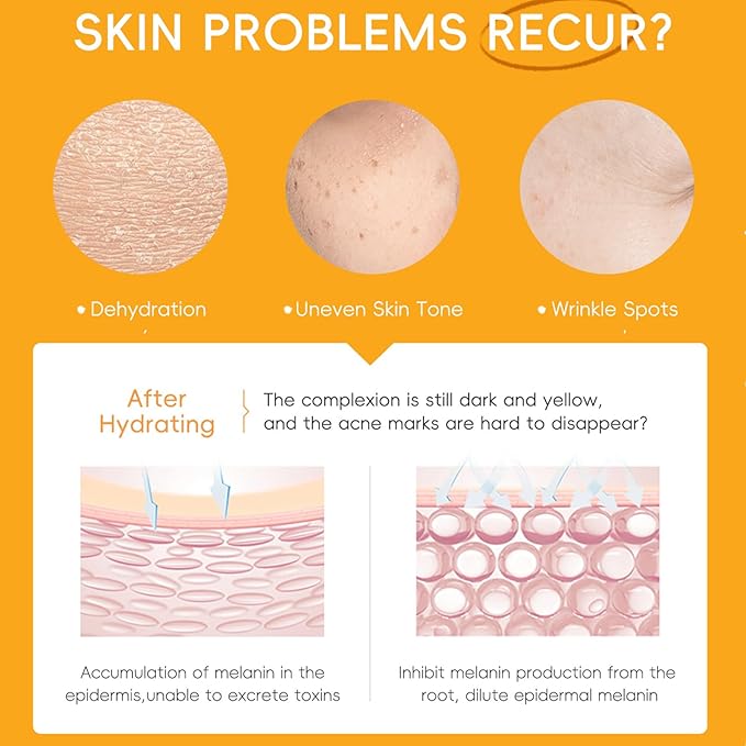 Vitamin C Skincare Set, 5Pcs Skincare Gift Set With Cleanser, Toner, Face Serum, Face Cream, And Eye Cream, Facial Kit for Women, 5-In-1 Skin care Gift Set, Moisturizing Skincare Set For Women Men-Velvo Beauty