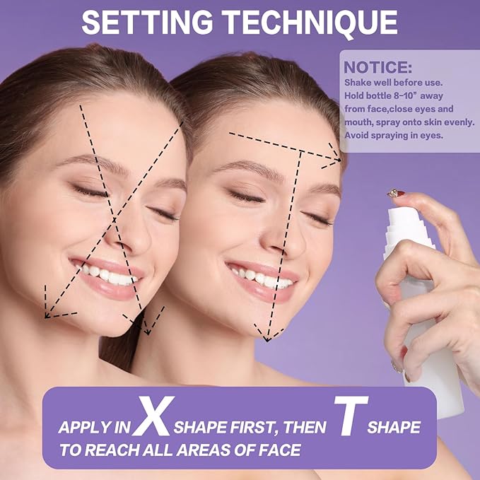 UCANBE Dewy Setting Spray for Makeup, Long Lasting Hydrating Make Up Finishing Spray for Face, Micro-Fine Mist Fixing Spray for Dewy Glow Finish, Lightweight & Waterproof for up to 16 Hours Wear-Velvo Beauty
