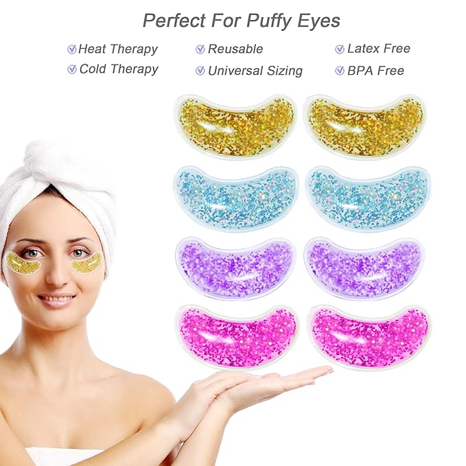 Under Eye Patches for Puffy Eyes, Hot Cold Treatment Cooling Gel Eye Pads Eye Mask for Wrinkles Dark Circles Puffiness Eye Bags 6PCS-Velvo Beauty