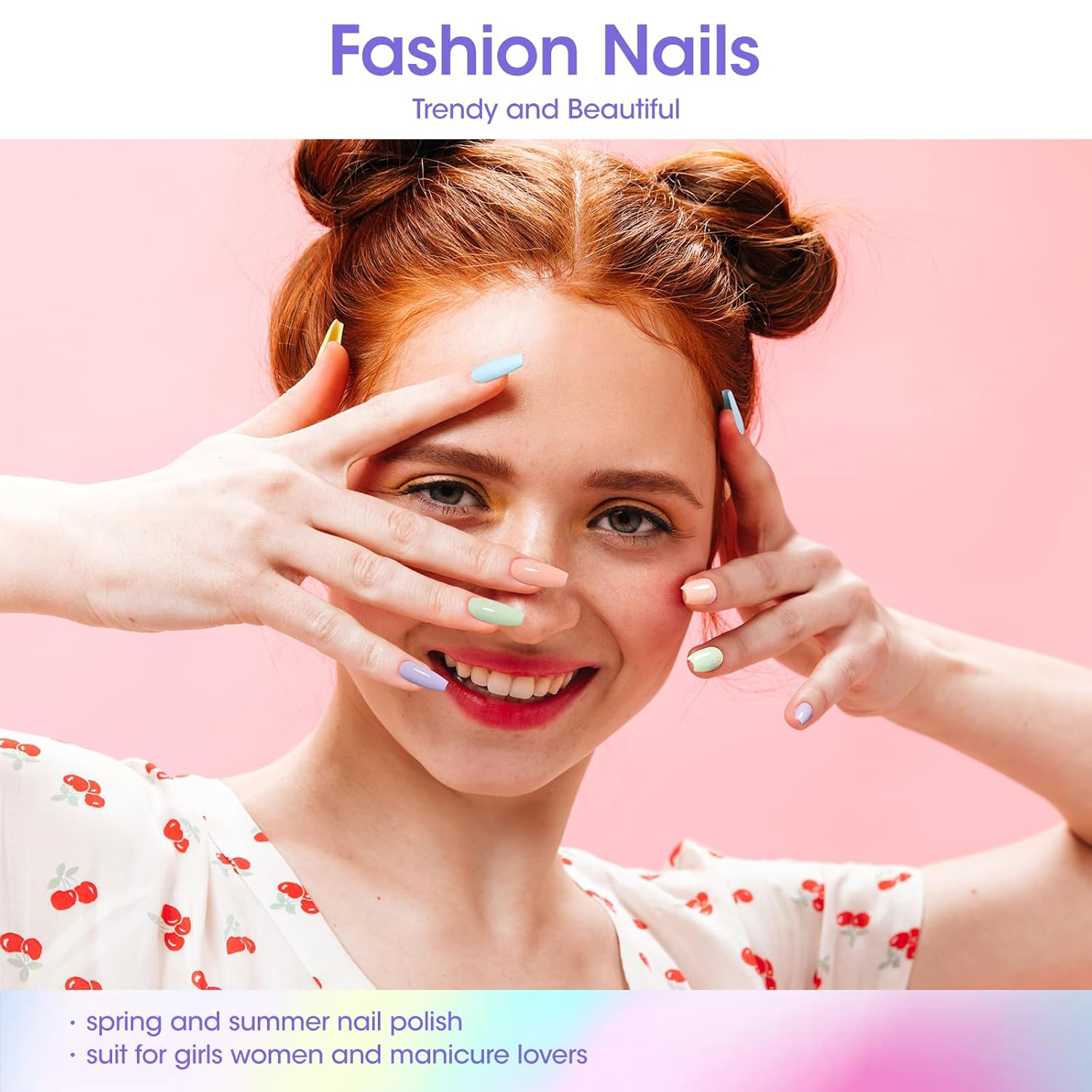 Gellen Pastel Regular Nail Polish Non Gel, Fast Air Drying Spring Summer Nail Polish No UV Light Needed Macaron 6 Colors Nude Pink Purple Blue Green Yellow Set for Women Manicure Home Salon, Hema Free-Velvo Beauty