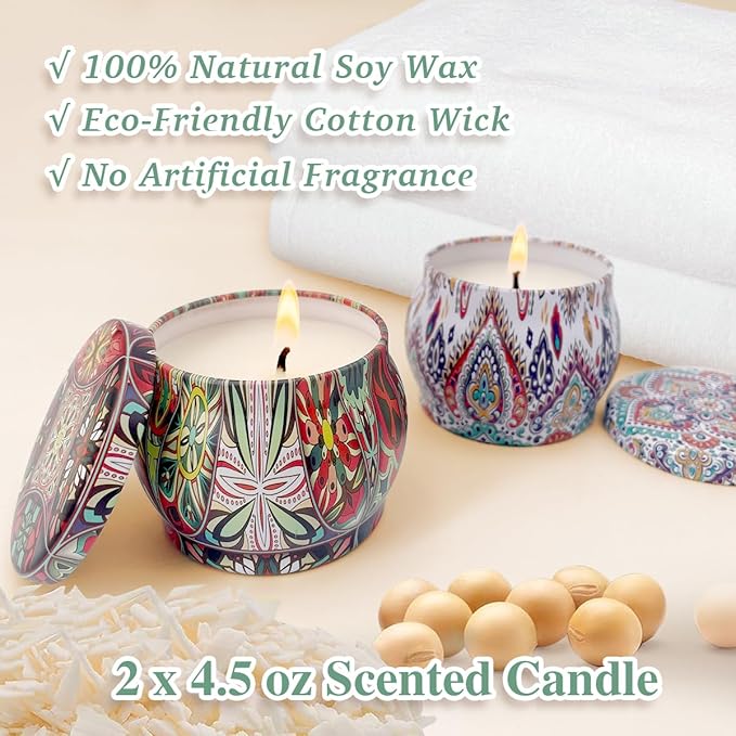 Birthday Gifts For Women-Assorted 4 Shower Steamers, 3 Bath Bombs, 2 Scented Candles, and 1 Exfoliating Body Scrub - Gifts for Mom, For Women, For Wife and Girlfriend……-Velvo Beauty