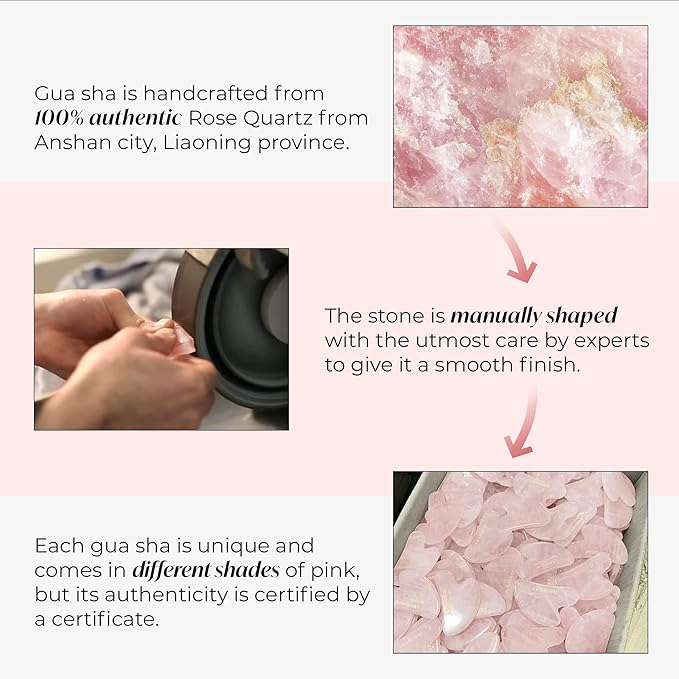 PLANTIFIQUE Rose Quartz Gua Sha Tool – Anti-Aging Face Massager & Jawline Shaper for Skincare Routine – Facial Massage & Skin Care Gift-Velvo Beauty