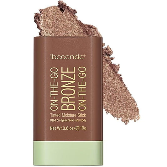 MEICOLY Cream Bronzer Stick, Natural Highlight Contour Makeup,Face Highlighter Stick,Contour Stick Facial Contouring Stick,Buildable Face Bronzer Face Shaping,Waterproof,04 Beach Glow-Velvo Beauty
