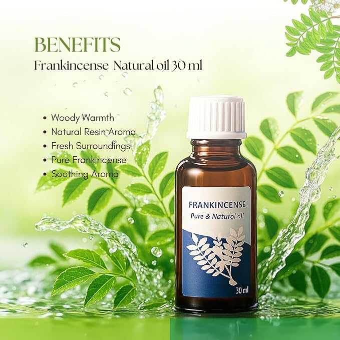 Roots & Above Pure Natural Frankincense Oil 1.01 oz/30ml for Diffusers, Hair, Skin Care, Face, Body, Massages & Soap and Candle Making-Velvo Beauty