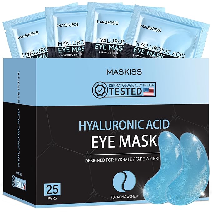 Under Eye Patches (25 Pairs), Hyaluronic Acid Eye Masks for Dark Circles Puffy Eyes Undereye Bags, Collagen Eye Patches for Wrinkles and Hydrate, Skin Care Gift for Her-Velvo Beauty
