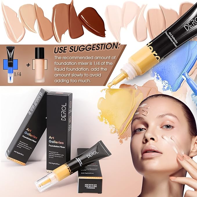 Orange Foundation Mixing Pigment for Adjusting Shade and Color Corrector, Blends Easily With Foundation, Orange Color Corrector for Adjusting Foundation from Cold to Warm (04# Orange)-Velvo Beauty