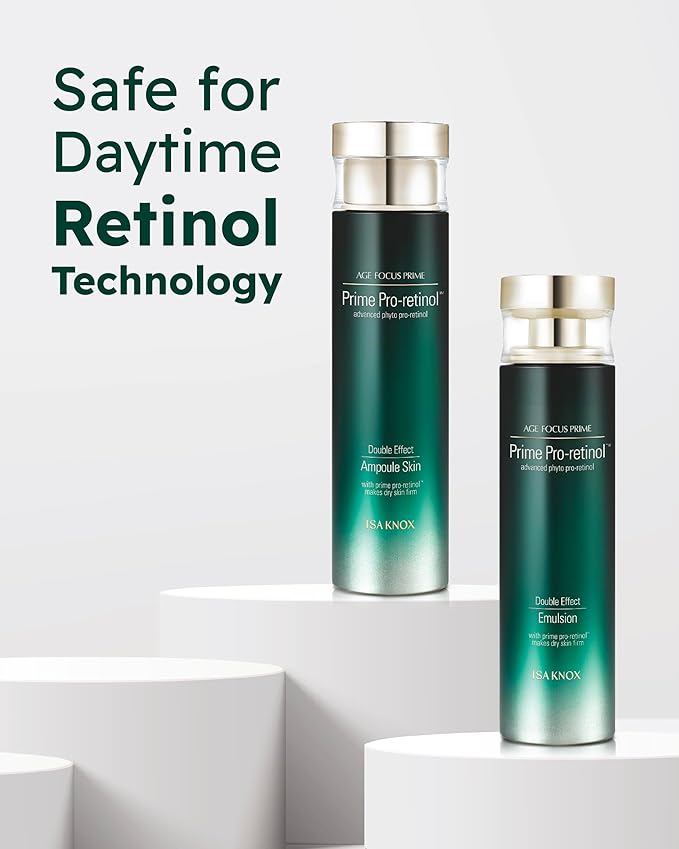 Isa Knox AGE FOCUS PRIME DOUBLE EFFECT SKINCARE - Korean Skincare, Lightweight but Nourishing Toner, Emulsion Lotion, Serum, Cream, Cleansing Foam (417ml / 14.10 Fl Oz)-Velvo Beauty