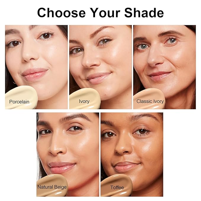 FV 2 Pack Hydrating Liquid Foundation Makeup, Waterproof & Lightweight, Natural Finish with Medium Coverage, Ideal for Dry and Normal Skin (Nourishing Classic Ivory)-Velvo Beauty