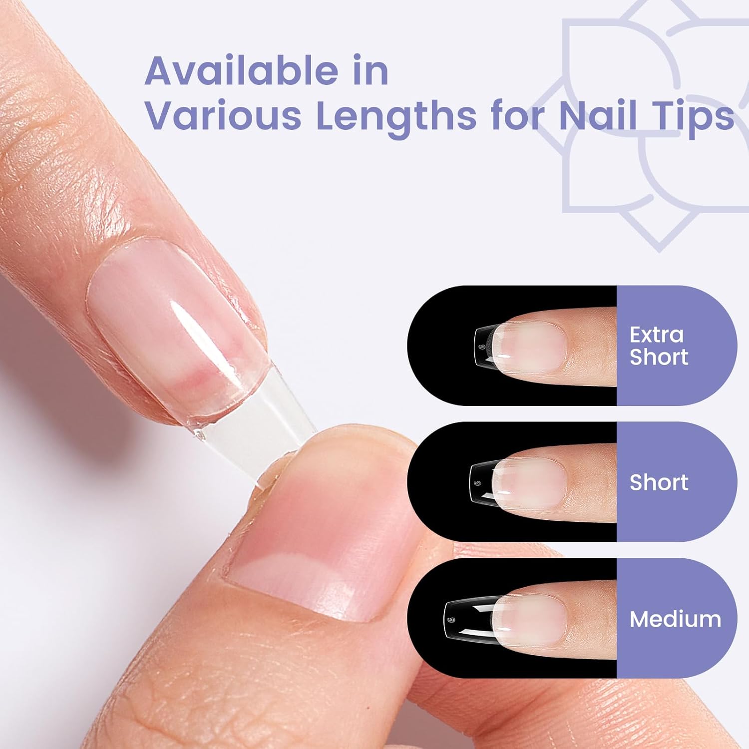 Nail Tips Medium Coffin: 240PCS Soft Gel Medium Coffin Press On Nails, 12Sizes Pre-shaped Acrylic Nail Extension Full Cover for Girls Women Home Salon-Velvo Beauty