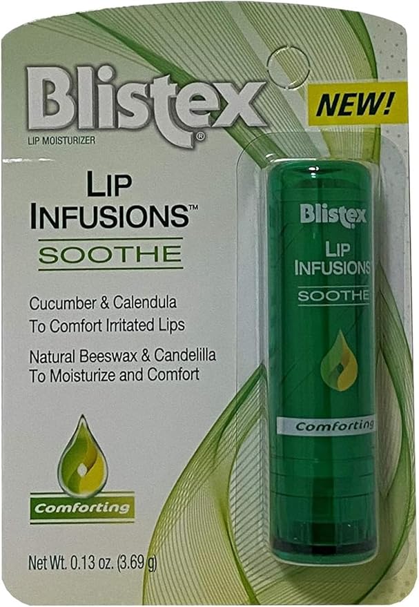 Blistex Lip Infusions Soothe Lip Moisturizer 0.13 Ounce (6 Pack)-Velvo Beauty