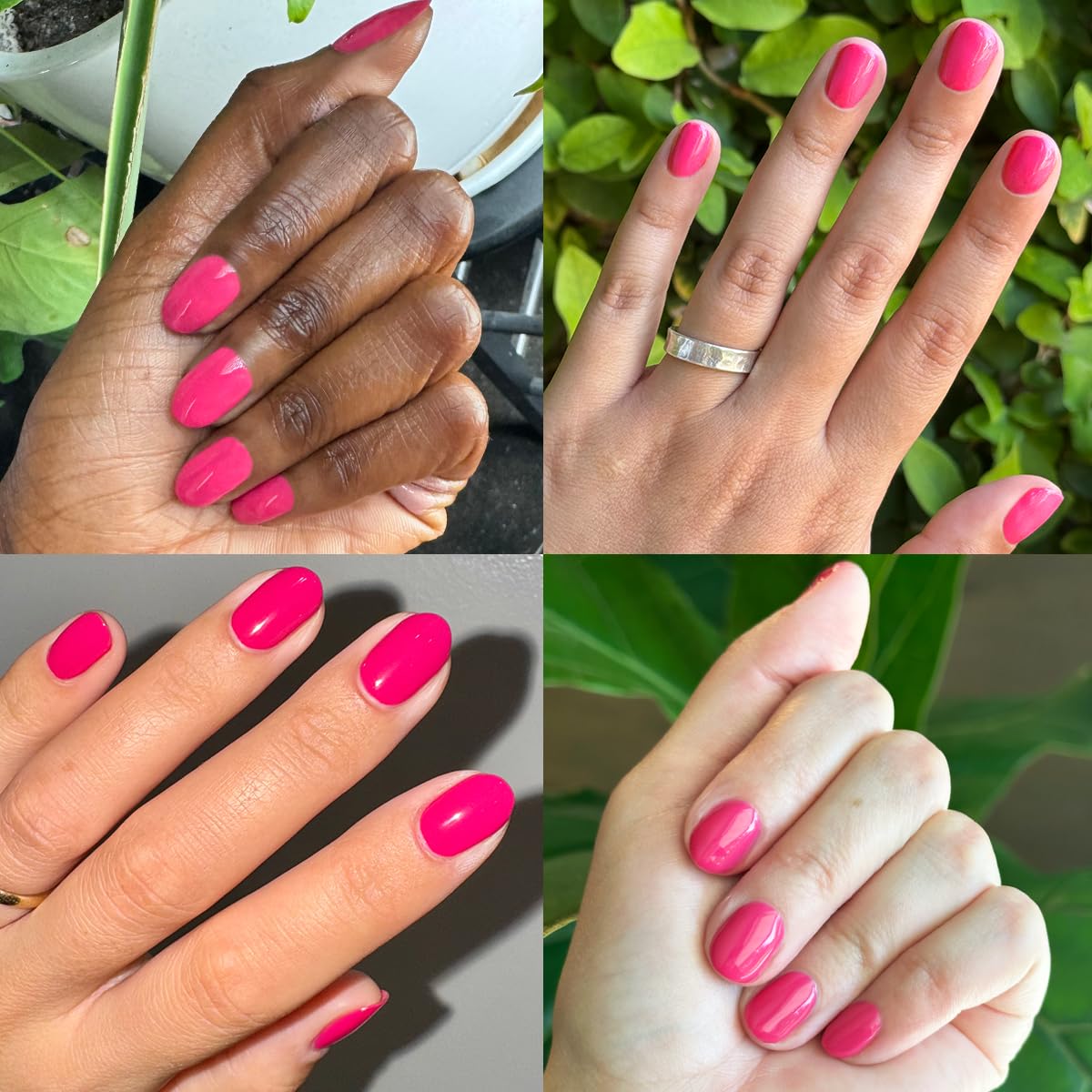 Olive & June Gel Polish | UV LED Nail Lamp Needed | Long Lasting Formula | Up to 21 Days of Wear | Damage-Free Removal | Salon-Quality Manicure, Pedicure at Home | XOXO | Hot Pink-Velvo Beauty