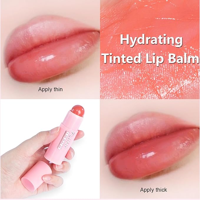 Tinted Lip Balm, Hydrating Colored Lip Balm , Moisturizing Lipstick for Women, Color Lip Plumper Balm,Lip Brightening for Dark Lips, Lip Tinted Moisturizer, Lip Moisturizer for Very Dry Lips, Reduce Lip Wrinkles, 4.8G/0.17Oz-Velvo Beauty