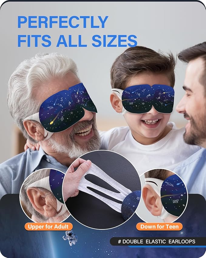 21 Packs Double Earloops Steam Eye Masks for Dry Eyes, Graphene Warm Eye Mask, Heated Eye Mask Reduce Puffiness & Dark Circles, Soothe Tired Eyes for Travel Essentials, Party Favors, Lavender-Velvo Beauty