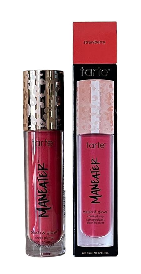 tarte maneater blush & glow cheek plump (strawberry, standard full size), 0.27 Fl Oz (Pack of 1)-Velvo Beauty
