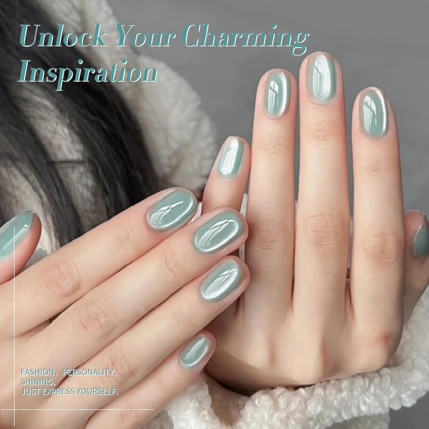 Born Pretty Cat Magnetic Eye Gel Nail Polish, Green Moonlight Cat Magnetic Gel, Glass Shiny Effect Green Soak Off Nail Art Salon Manicure Home Gift 15ml-Velvo Beauty