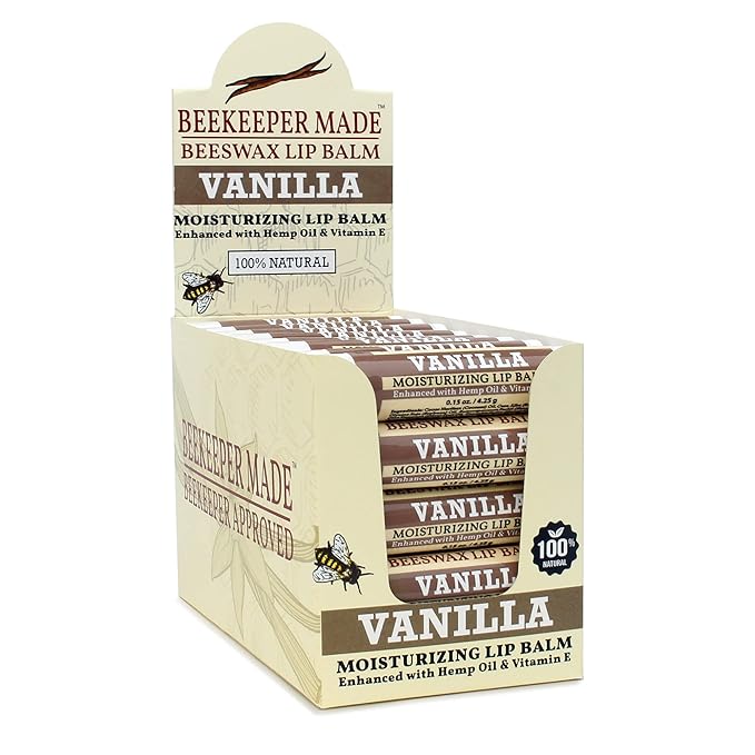 Beeswax Bulk Lip Balm, 40 Count | For Men, Women, and Children. Great for Gifts, Showers, & More (Vanilla)-Velvo Beauty
