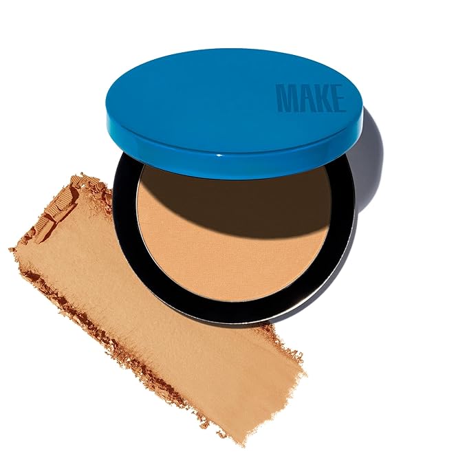 MAKE Beauty Skin Mimetic Microsuede Bronzer Powder - Matte Bronzing Powder Contour, Buildable Formula, Non Comedogenic, Long Lasting Color. Shade - Solar for Medium Warm Skin-Velvo Beauty