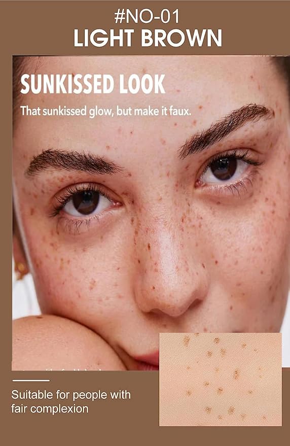 AKARY Freckle Pen Professional Lifelike Face Concealer Point Out Natural Waterproof Longlasting Soft Artificial Fine Makeup Freckle Pen Life Face Decoration (#01 Light Brown)-Velvo Beauty