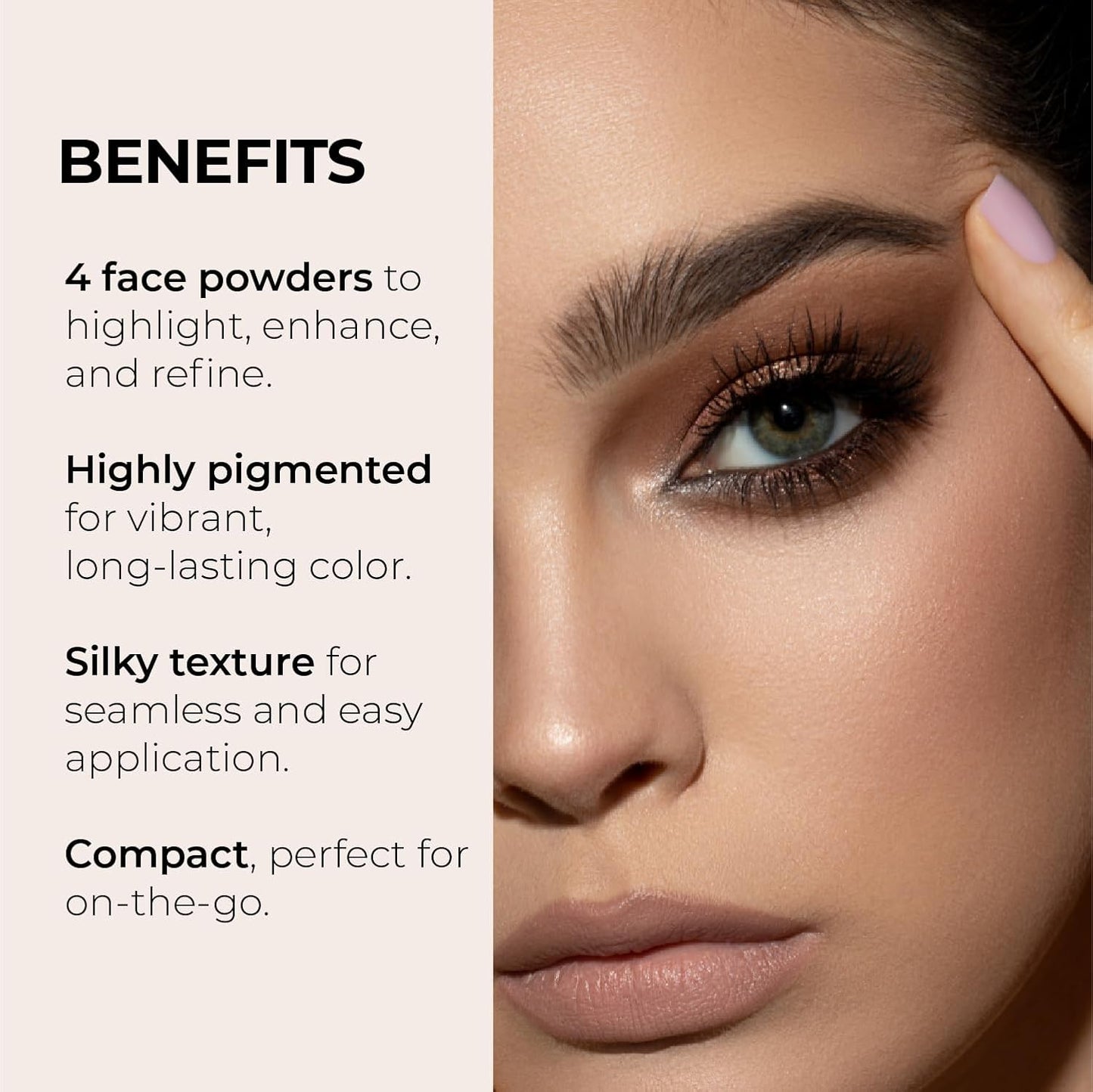 LUMINESS Face Time Essentials Face Palette - Includes Bronzer, Blush, Highlighter, Face Powder and 6 Eyeshadows - Highly Pigmented, Long-Wearing Makeup Palette - Silky Smooth, Easy to Blend-Velvo Beauty