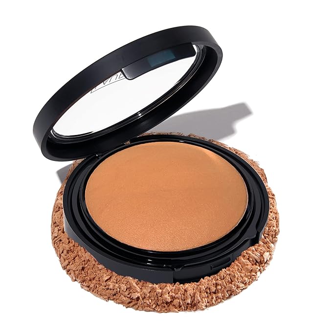 LAURA GELLER NEW YORK Baked Double Take Powder Foundation - Tan - Buildable Medium to Full Coverage - Matte Finish-Velvo Beauty