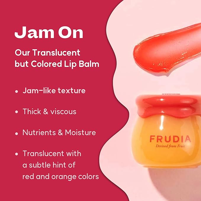 WELCOS FRUDIA Honey Lip Balm – Pomegranate | Lip Plumping, Moisturizing & Hydrating Translucent Red Tinted Lip Balm | 3-in-1 Lip Plumper Balm for Dry & Pale Lips with Pomegranate Extracts (0.33 fl oz)-Velvo Beauty