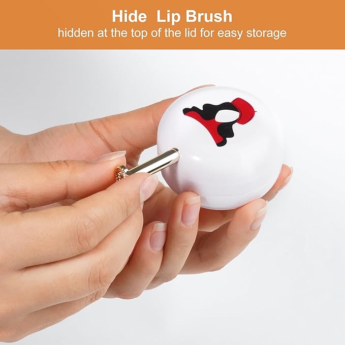 2 Pack Lip Balm Containers,Plastic Portable Empty Lip Balm Container with Mirror and Silicone Lip,Empty Lipstick Dispenser Box for Travel,Home-Velvo Beauty