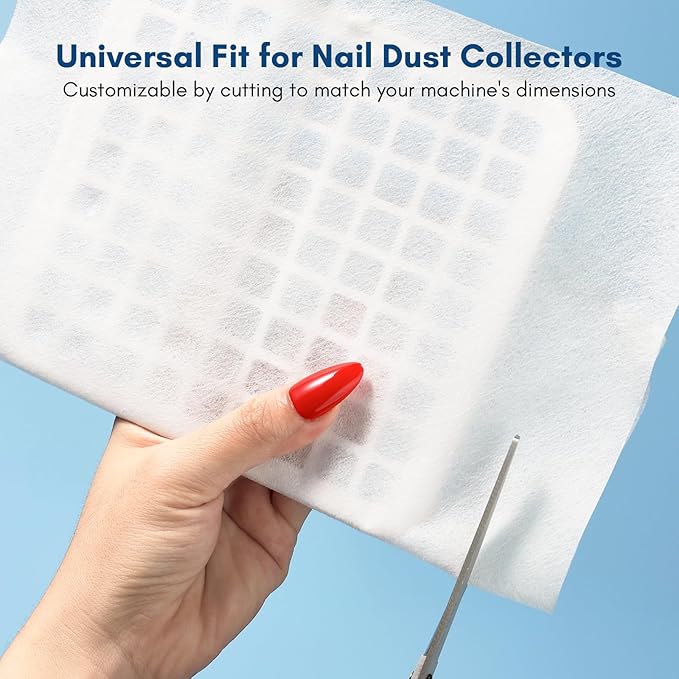 Makartt Nail Dust Collector Filter Paper – 100 Sheets Disposable Nail Dust Filters for Nail Dust Collector Machines, Nail Vacuum Dust Collector Nail Salon Supplies & Accessories White-Velvo Beauty