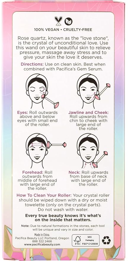 Pacifica Future Youth Stainless Steel Face Roller – Cooling Dual Gua Sha Facial Massager for Sculpting, Contouring & De-Puffing – Anti-Aging Skin Care Tool for Wrinkles & Fine Lines Lymphatic Drainage-Velvo Beauty