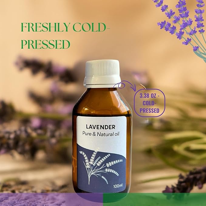Roots & Above Pure Natural Lavender Essential Oil 3.38 oz/100ml for Diffuser, Skin, Hair, Self-Care, Soap & Candle Making Scent Fragrance-Velvo Beauty