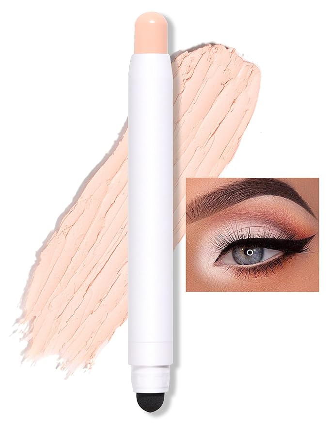 Erinde Waterproof Cream Eyeshadow Stick, Matte Nude Eye Shadow Sticks, Longwear Blendable High Pigmented, Neutral Eye Shadow Sticks Matte for Older Eyes, Smokey Eyeshadow Pencil Crayon, Nude beige-Velvo Beauty