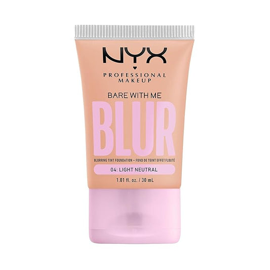 NYX PROFESSIONAL MAKEUP Bare With Me Blur Skin Tint Foundation Make Up with Matcha, Glycerin & Niacinamide - Light Neutral-Velvo Beauty