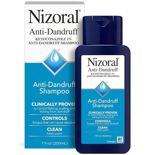 Nizoral Anti-Dandruff Shampoo with 1% Ketoconazole, Fresh Scent, 7 Fl Oz-Velvo Beauty