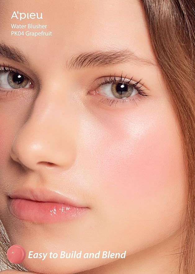 A'PIEU JUICY-PANG WATER BLUSHER (PK04 - Dewey Grapefruit Pearl) Korean Liquid Blush For Cheeks K Beauty Makeup-Velvo Beauty