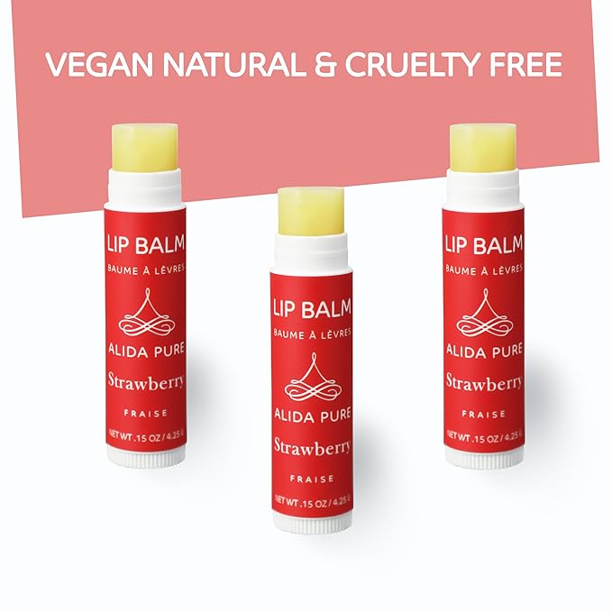 Vegan Lip Balm by PURE + SIMPLE Strawberry Set-Velvo Beauty