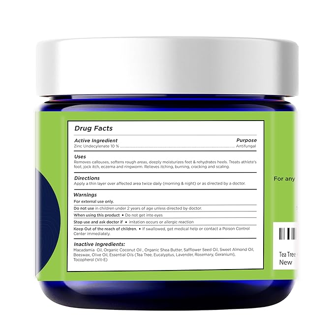 Tea Tree Oil Balm – Moisturizer for Dry Cracked Feet – Instantly Hydrates & Soothes Irritated Skin & Athlete's Foot – Best Foot Care for Women and Men – Made in USA 2PK-Velvo Beauty