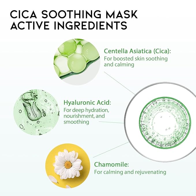 #OOTD Face Mask Korean Skincare for Dry Sensitive Skin | Hydrating, Revitalizing, Calming, Collagen, Ceramide, Cica, Vitamin C Serum Sheet Masks (12EA)-Velvo Beauty